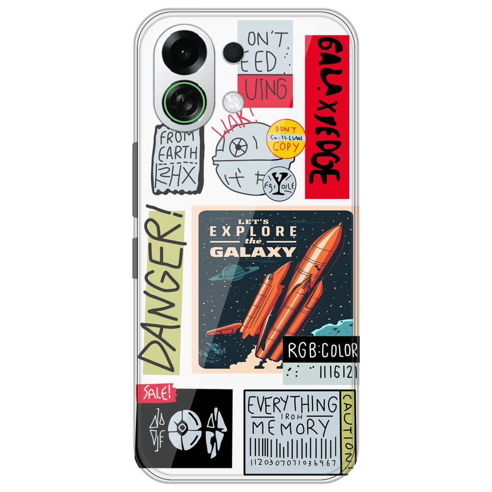 Galaxy - Clear Printed Silicone Case for Oppo K13 Turbo