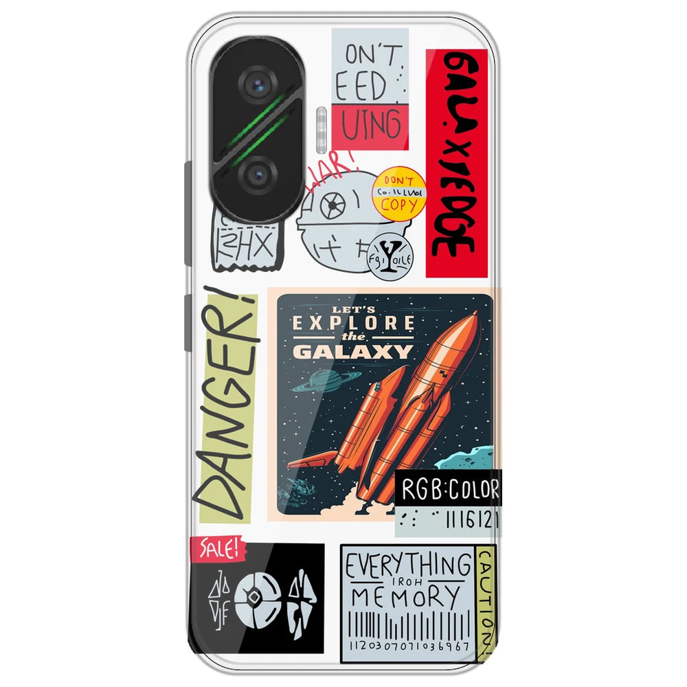 Galaxy - Clear Printed Silicone Case for Poco F7