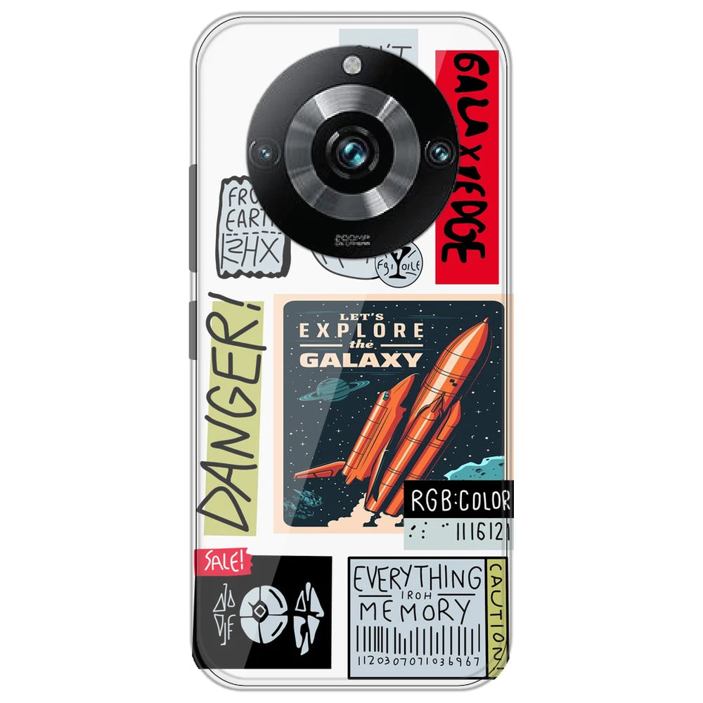 Galaxy - Clear Printed Silicone Case for Realme 11 Pro Plus