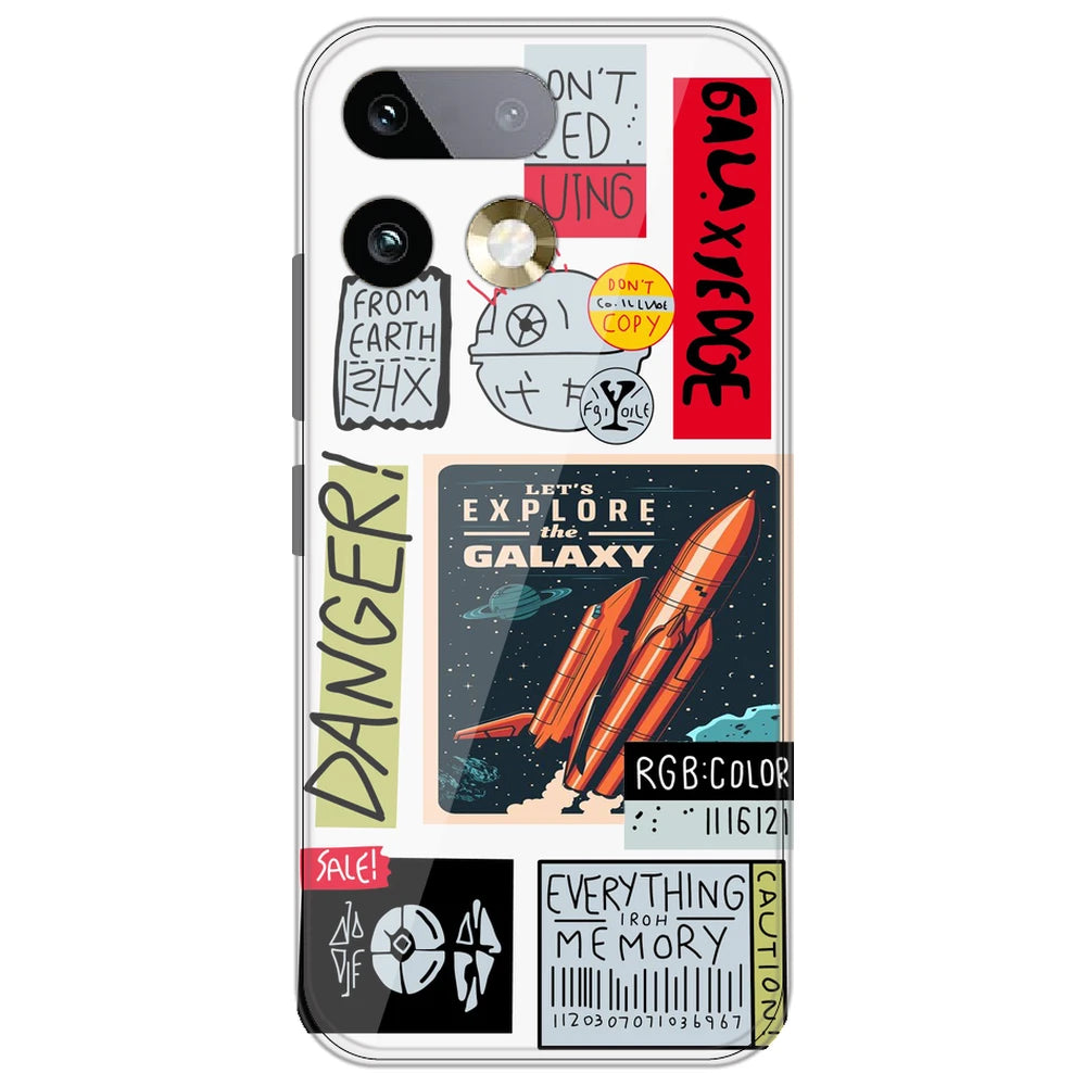 Galaxy - Clear Printed Silicone Case for Realme 16 Pro Plus