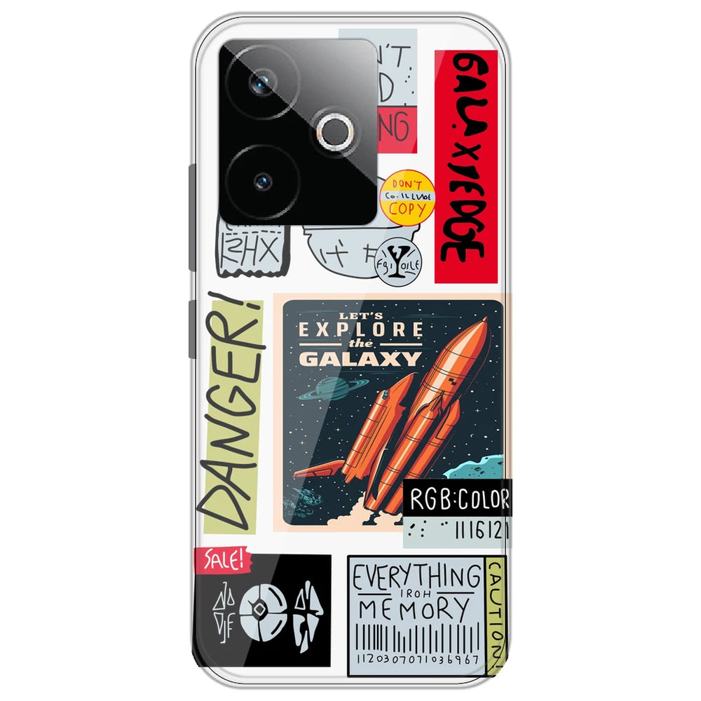 Galaxy - Clear Printed Silicone Case for Realme GT 7T