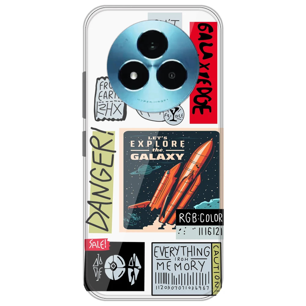 Galaxy - Clear Printed Silicone Case for Realme Narzo 80 Pro