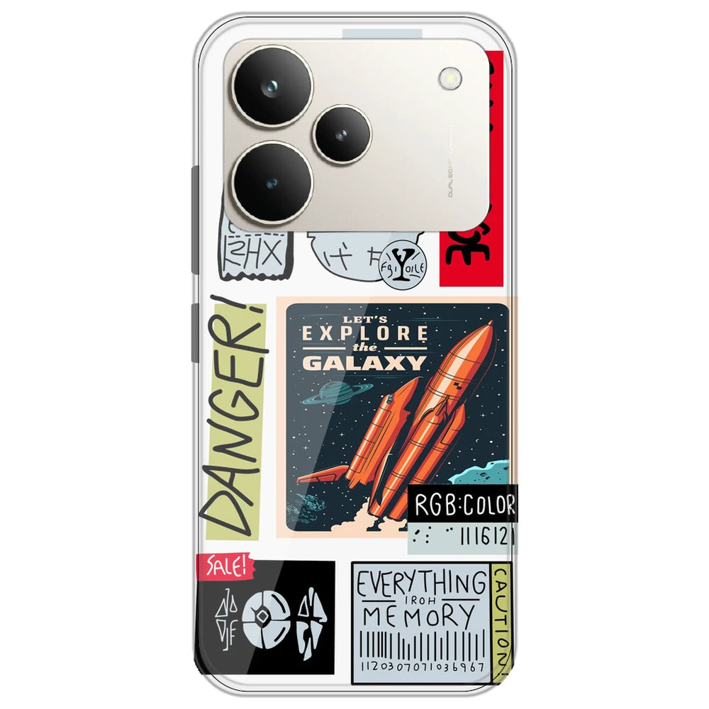 Galaxy - Clear Printed Silicone Case for Realme P4