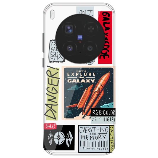 Galaxy - Clear Printed Silicone Case for Vivo X300 Pro