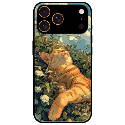 Garfield Sleeping - Glossy Metal Silicone Case for Apple iPhone 17 Pro