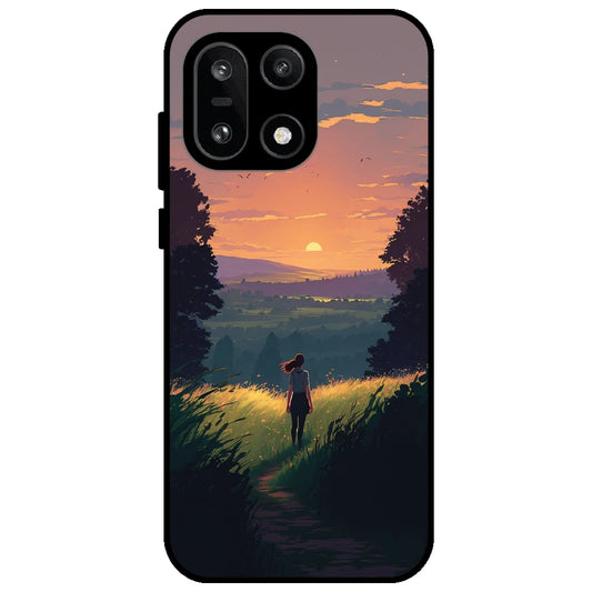 Girl & The Mountains - Glossy Metal Silicone Case for OnePlus 15