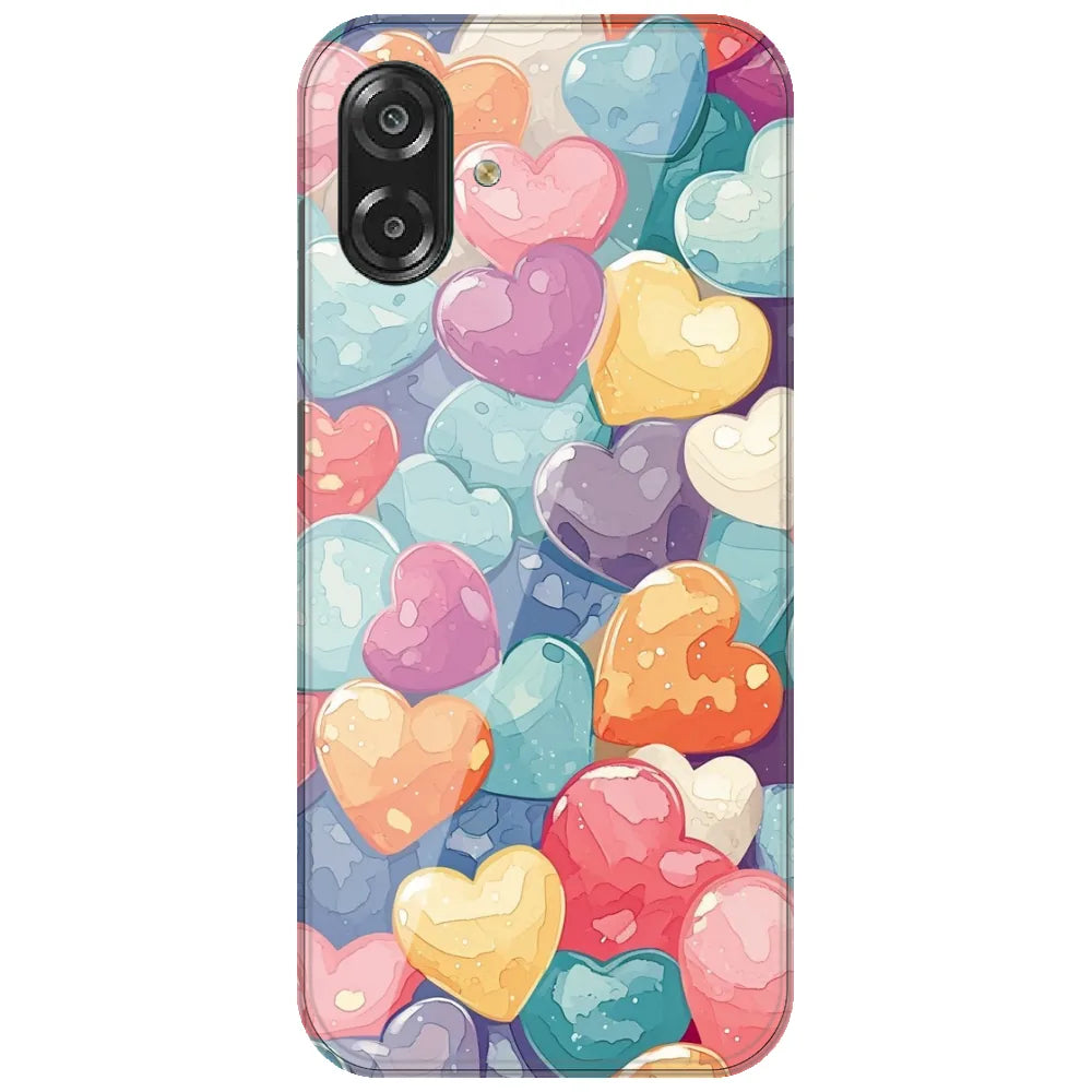 Glossy Candy Hearts - Printed Silicone Case for Samsung Galaxy A07 4G