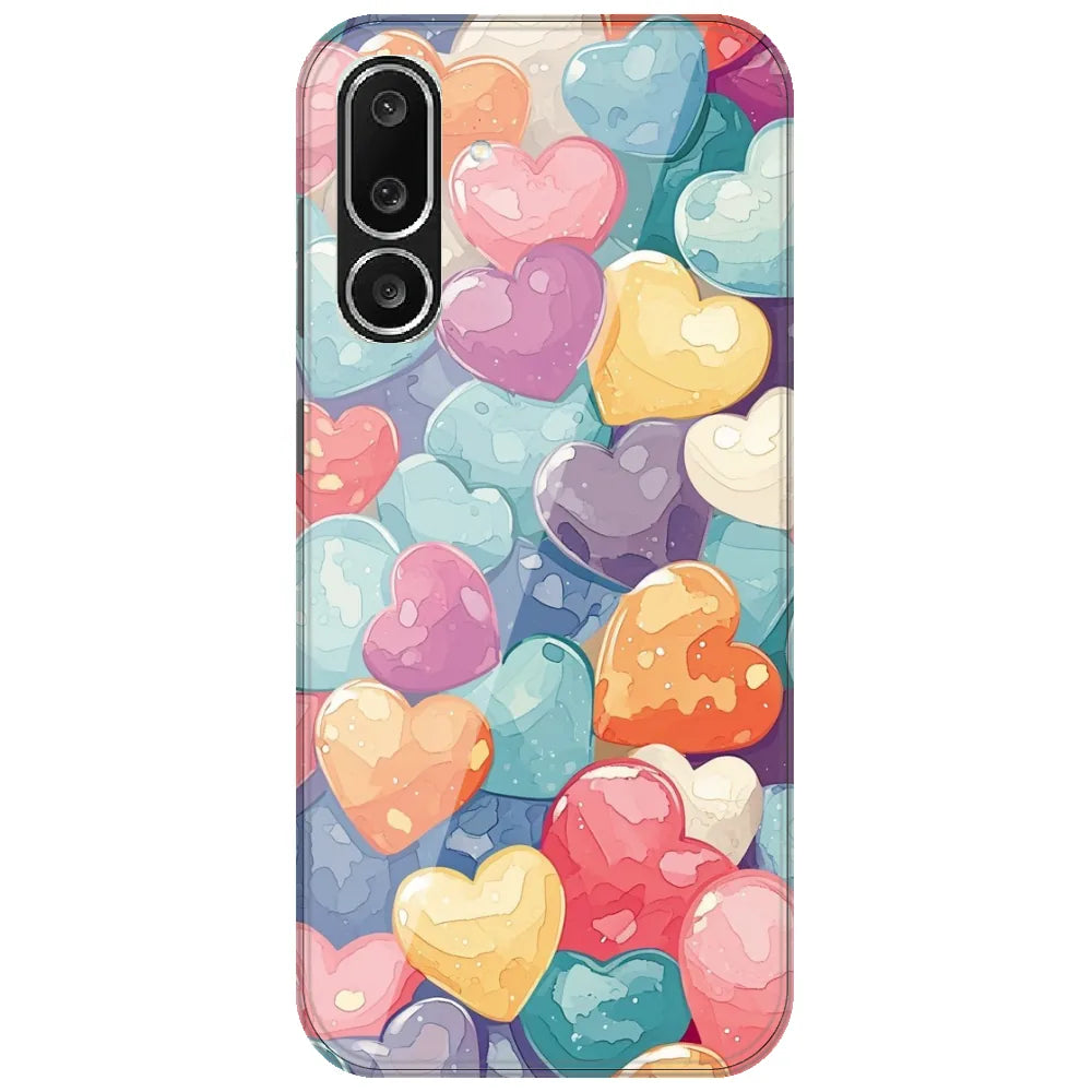 Glossy Candy Hearts - Printed Silicone Case for Samsung Galaxy M36