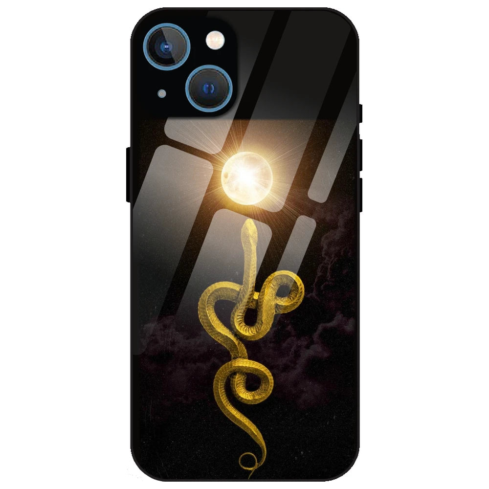 Golden Serpent - Glass Case for Apple iPhone 13