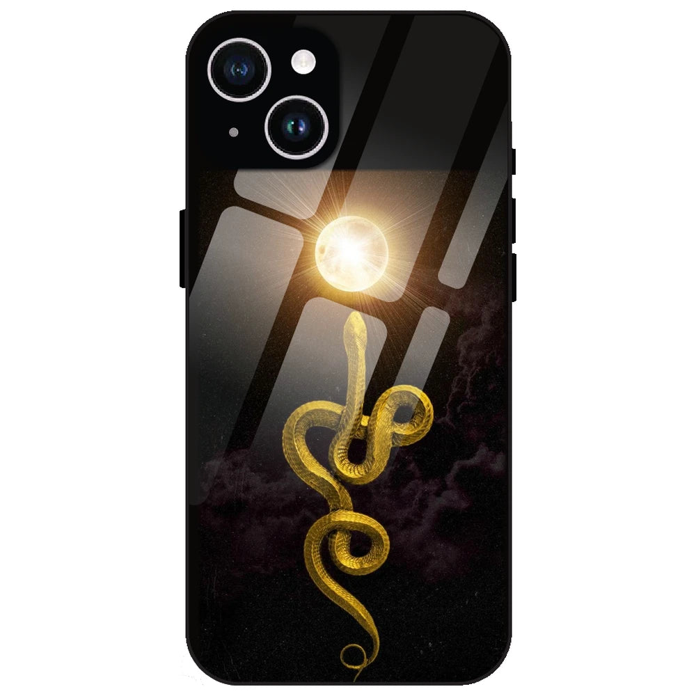 Golden Serpent - Glass Case for Apple iPhone 15 Plus