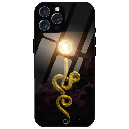 Golden Serpent - Glass Case for Apple iPhone 15 Pro Max