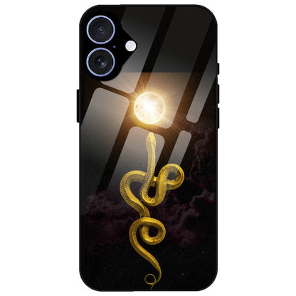 Golden Serpent - Glass Case for Apple iPhone 16