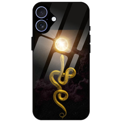 Golden Serpent - Glass Case for Apple iPhone 16 Plus