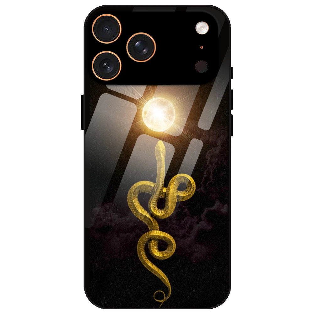 Golden Serpent - Glass Case for Apple iPhone 17 Pro