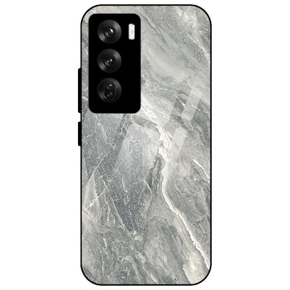 Graphite Grey Marble - Glass Case for Oppo Reno 12