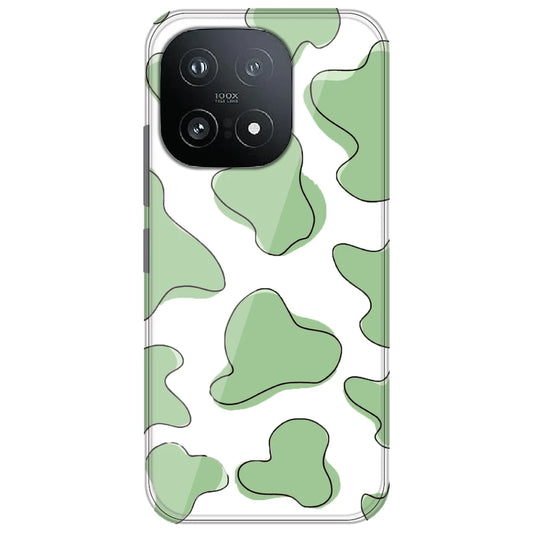Green Cow Print - Clear Printed Silicone Case for iQOO 15