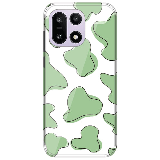 Green Cow Print - Clear Printed Silicone Case for OnePlus 15