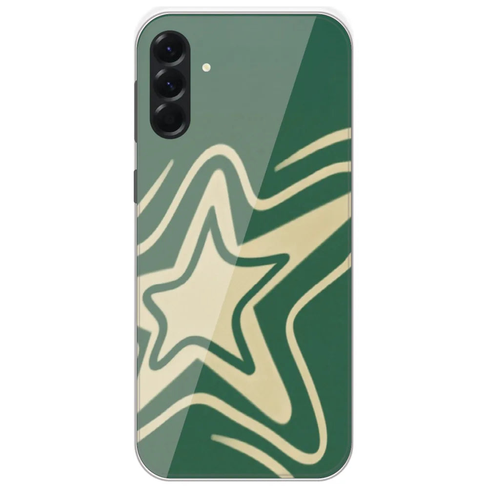 Green Groovy Star - Printed Silicone Case for Samsung Galaxy A56