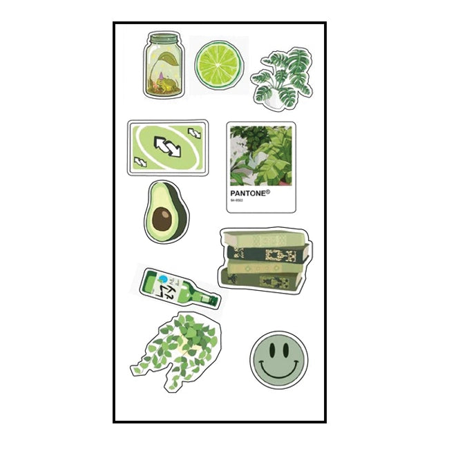 Green Themed Stickers