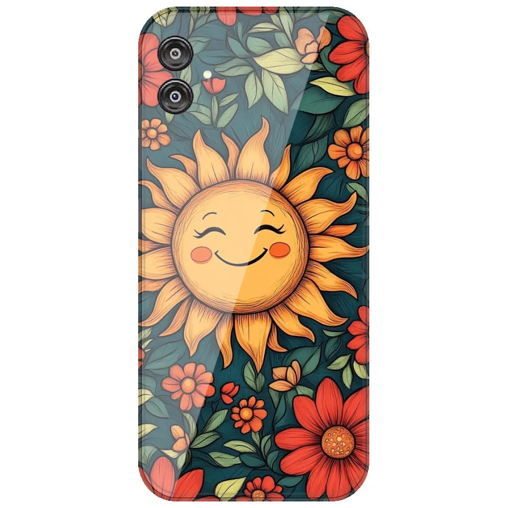 Happy Sun Florals - Printed Silicone Case for Samsung Galaxy F04