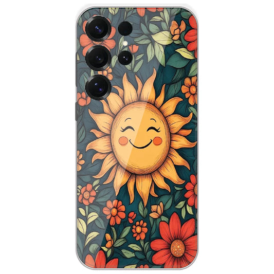 Happy Sun Florals - Printed Silicone Case for Samsung Galaxy S25 Ultra