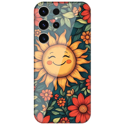 Happy Sun Florals - Printed Silicone Case for Samsung Galaxy S26 Ultra