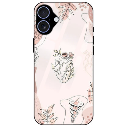 Hearts And Flowers - Glass Case for Apple iPhone 17
