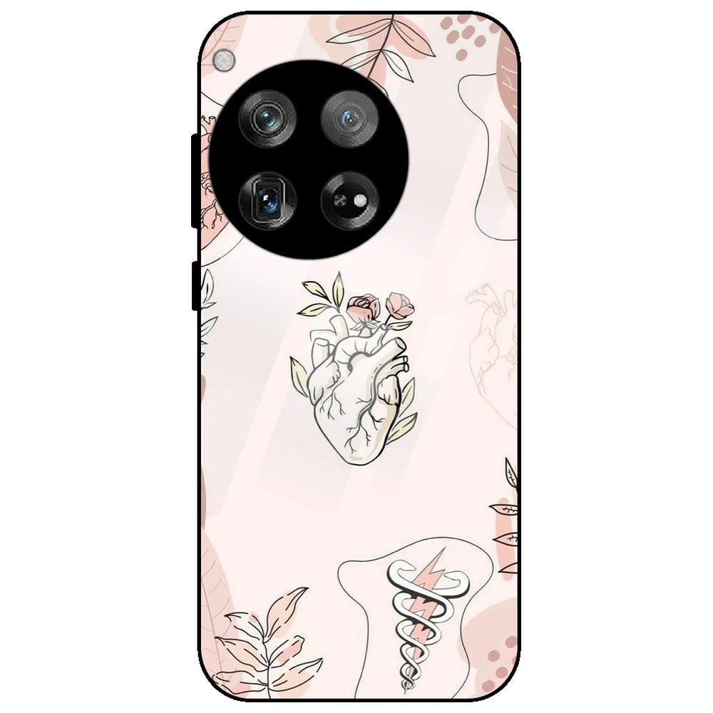 Hearts And Flowers - Glass Case for OnePlus 12