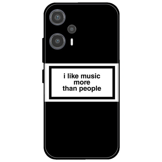 I Like Music More Than People - Glossy Metal Silicone Case for Poco F5