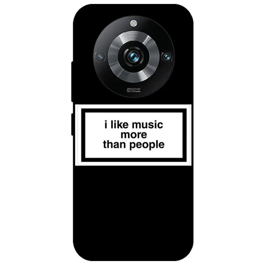 I Like Music More Than People - Glossy Metal Silicone Case for Realme 11 Pro Plus