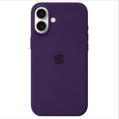 Purple Liquid Silicone Case For Apple iPhone Models