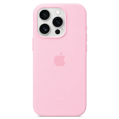 Baby Pink Liquid Silicone Case For Apple iPhone Models