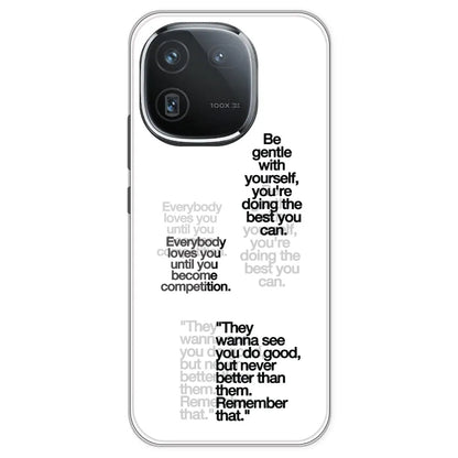 Motivational Quotes - Clear Printed Silicone Case For IQOO 12