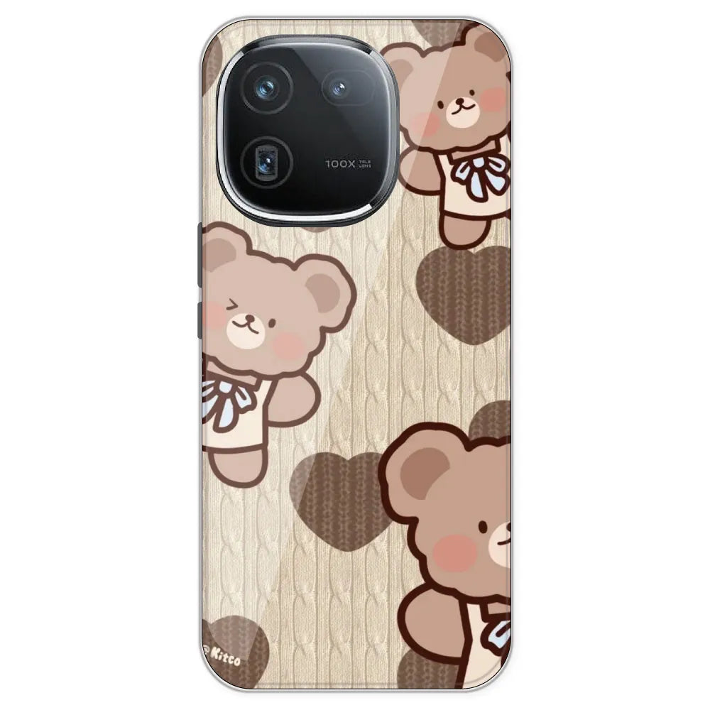 Teddy Heart - Printed Silicone Case For IQOO 12