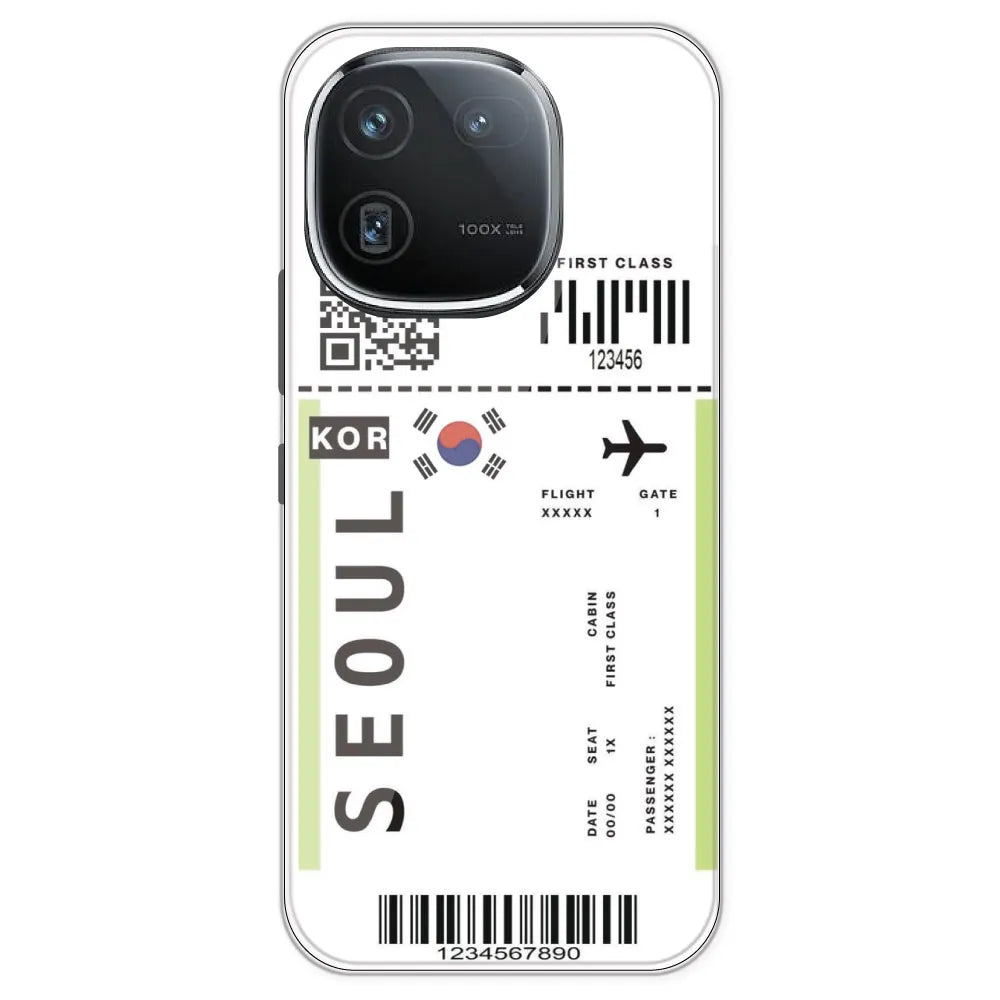Seoul Ticket - Clear Printed Silicone Case For IQOO 12