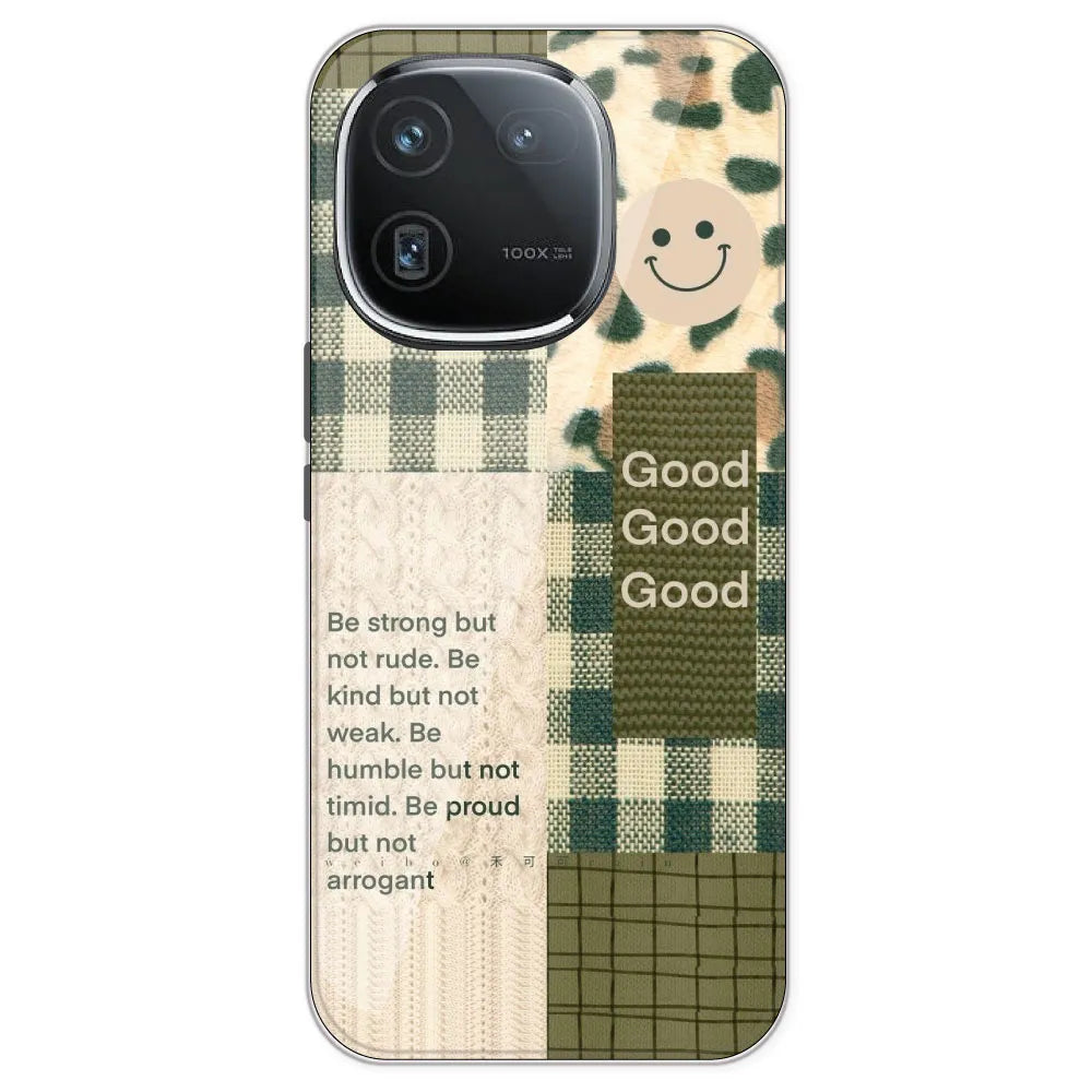 Patchwork Positivity - Printed Silicone Case For IQOO 12