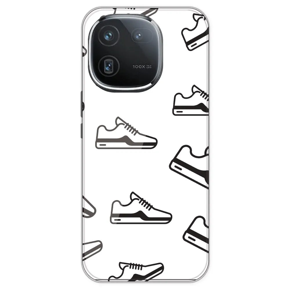 Black Sneakers - Clear Printed Silicone Case For IQOO 12