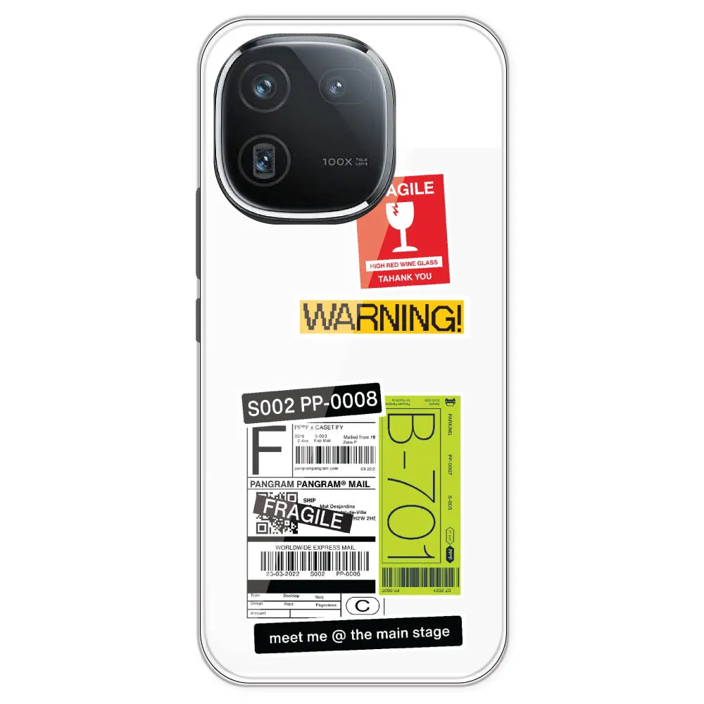 Fragile Labels - Clear Printed Silicone Case For IQOO 12