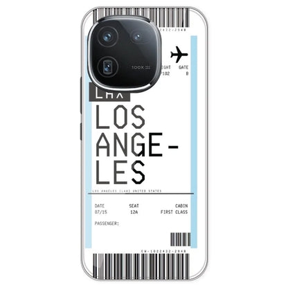 Los Angeles Ticket - Clear Printed Silicone Case For IQOO 12