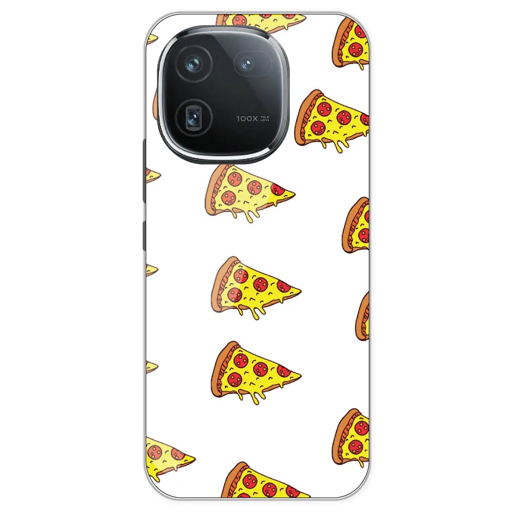 Pizza - Clear Printed Silicone Case For IQOO 12