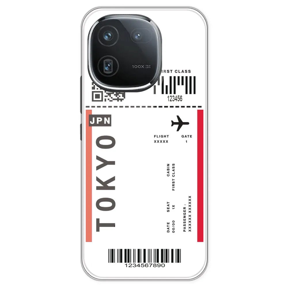 Tokyo Ticket - Clear Printed Silicone Case For IQOO 12
