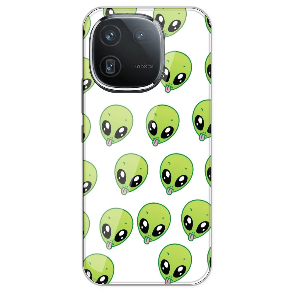 Alien - Clear Printed Silicone Case For IQOO 12