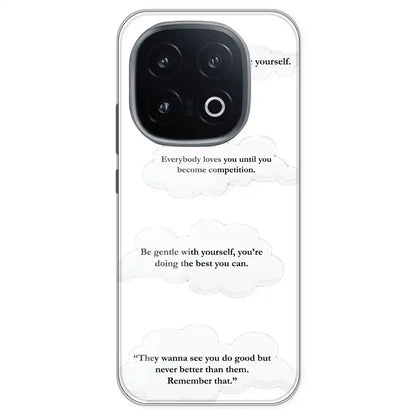 Quotes And Clouds - Clear Printed Silicone Case For IQOO 13