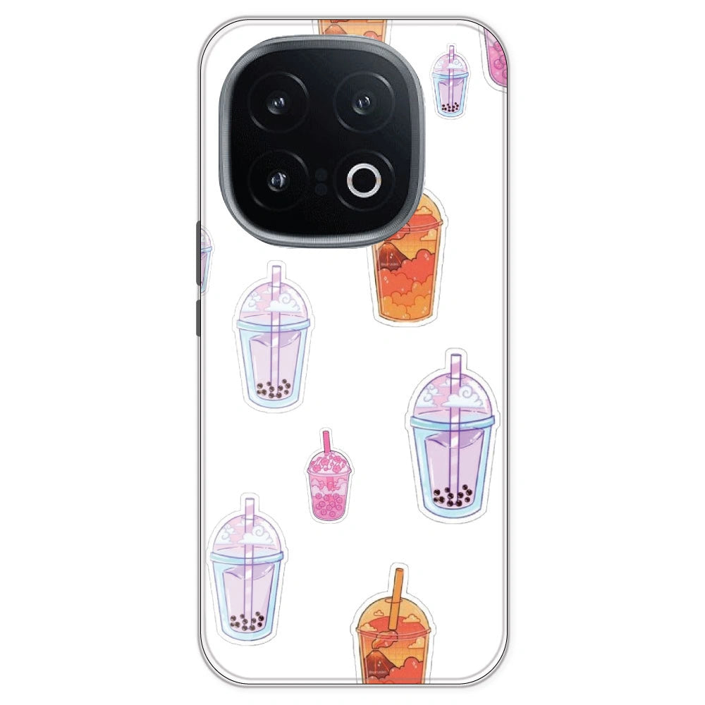 Bubble Tea - Clear Printed Silicone Case For IQOO 13