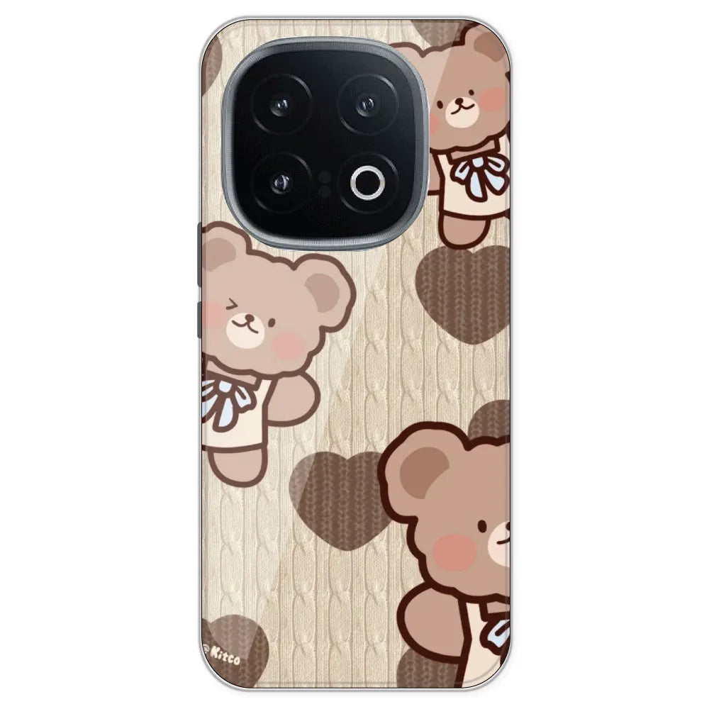 Teddy Heart - Printed Silicone Case For IQOO 13