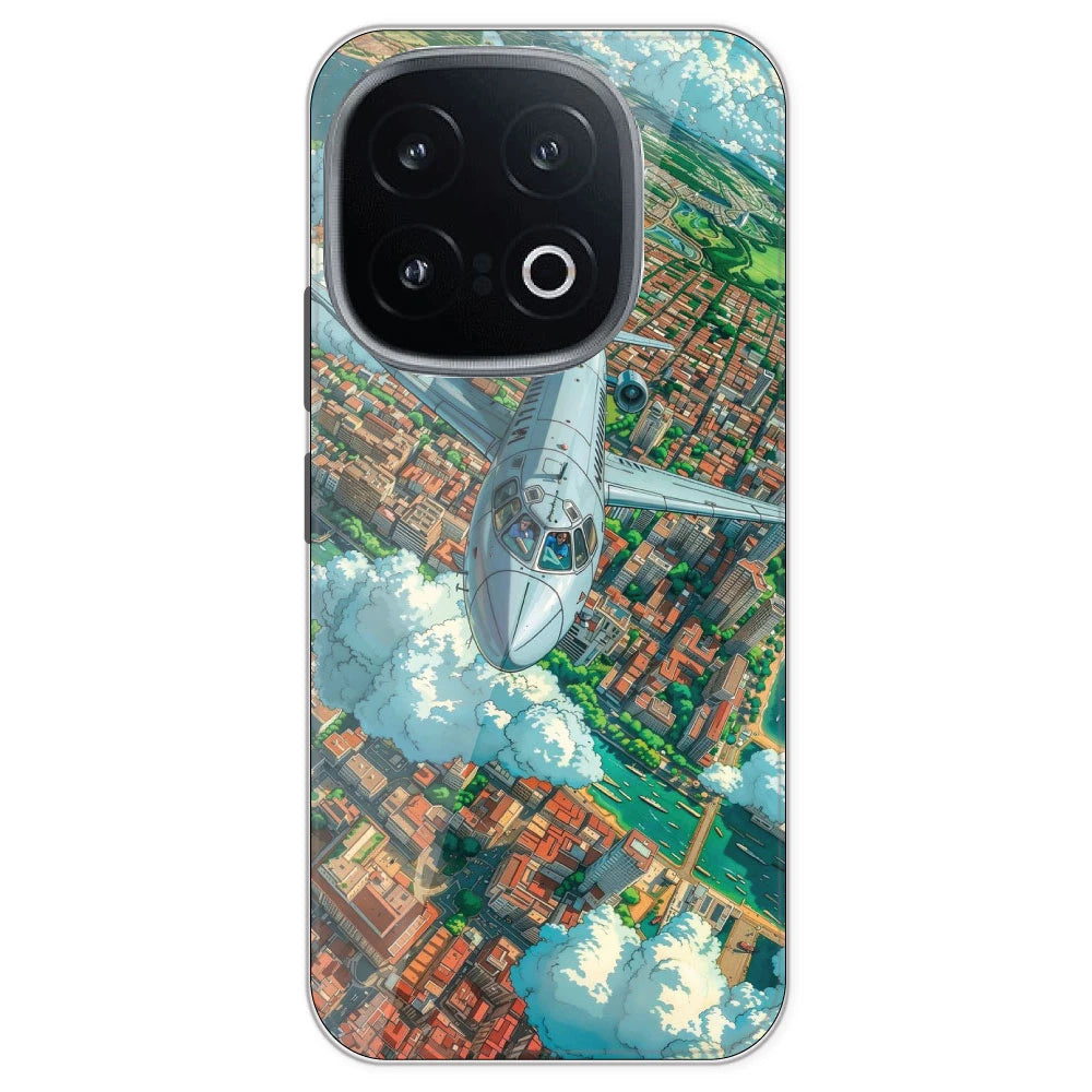 Flying Over City - Printed Silicone Case For IQOO 13