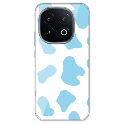 Blue Cow Print - Clear Printed Silicone Case For IQOO 13