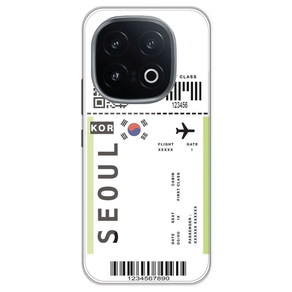 Seoul Ticket - Clear Printed Silicone Case For IQOO 13