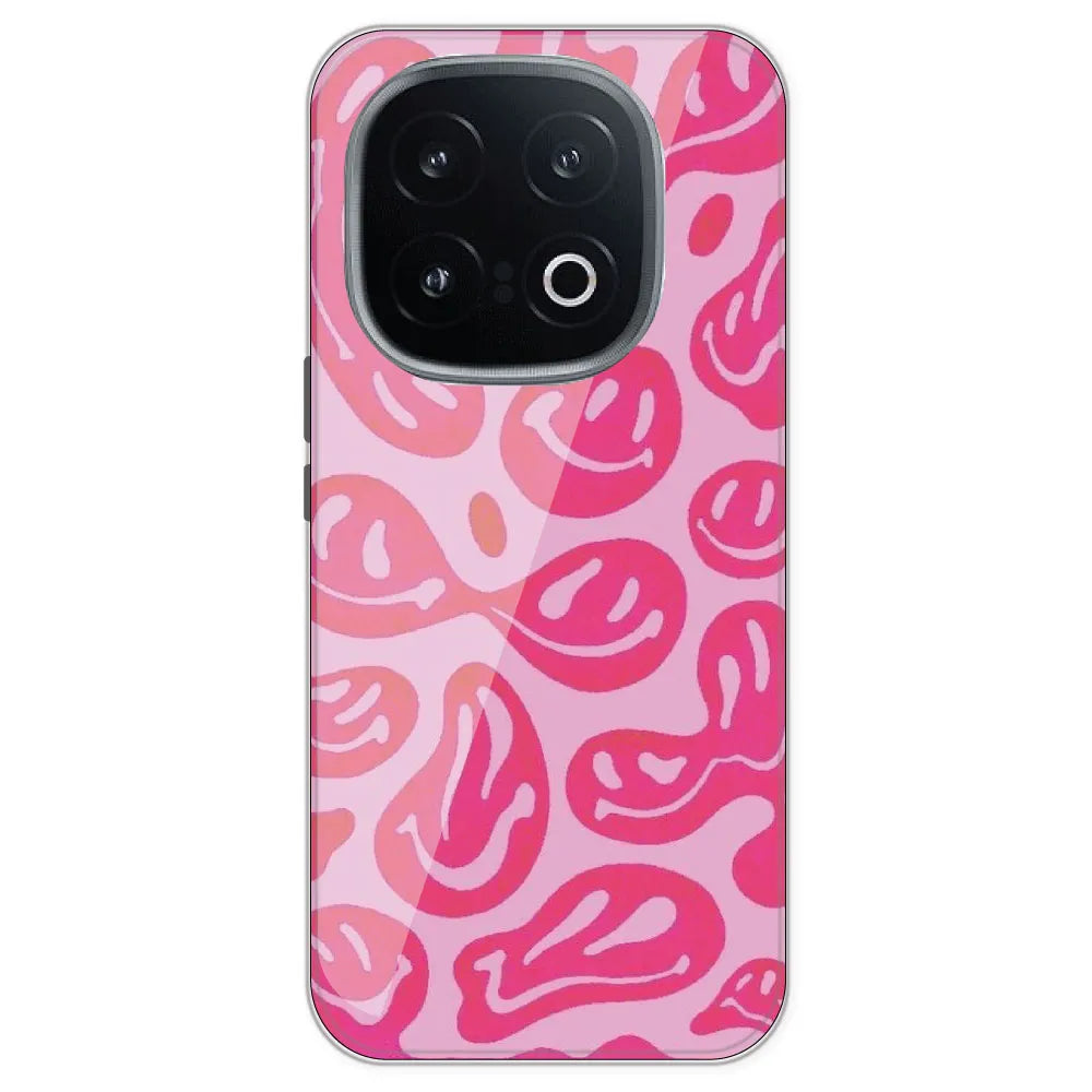 Pink Smilies - Printed Silicone Case For IQOO 13