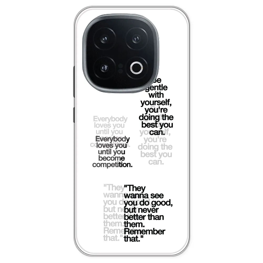 Motivational Quotes - Clear Printed Silicone Case For IQOO 13